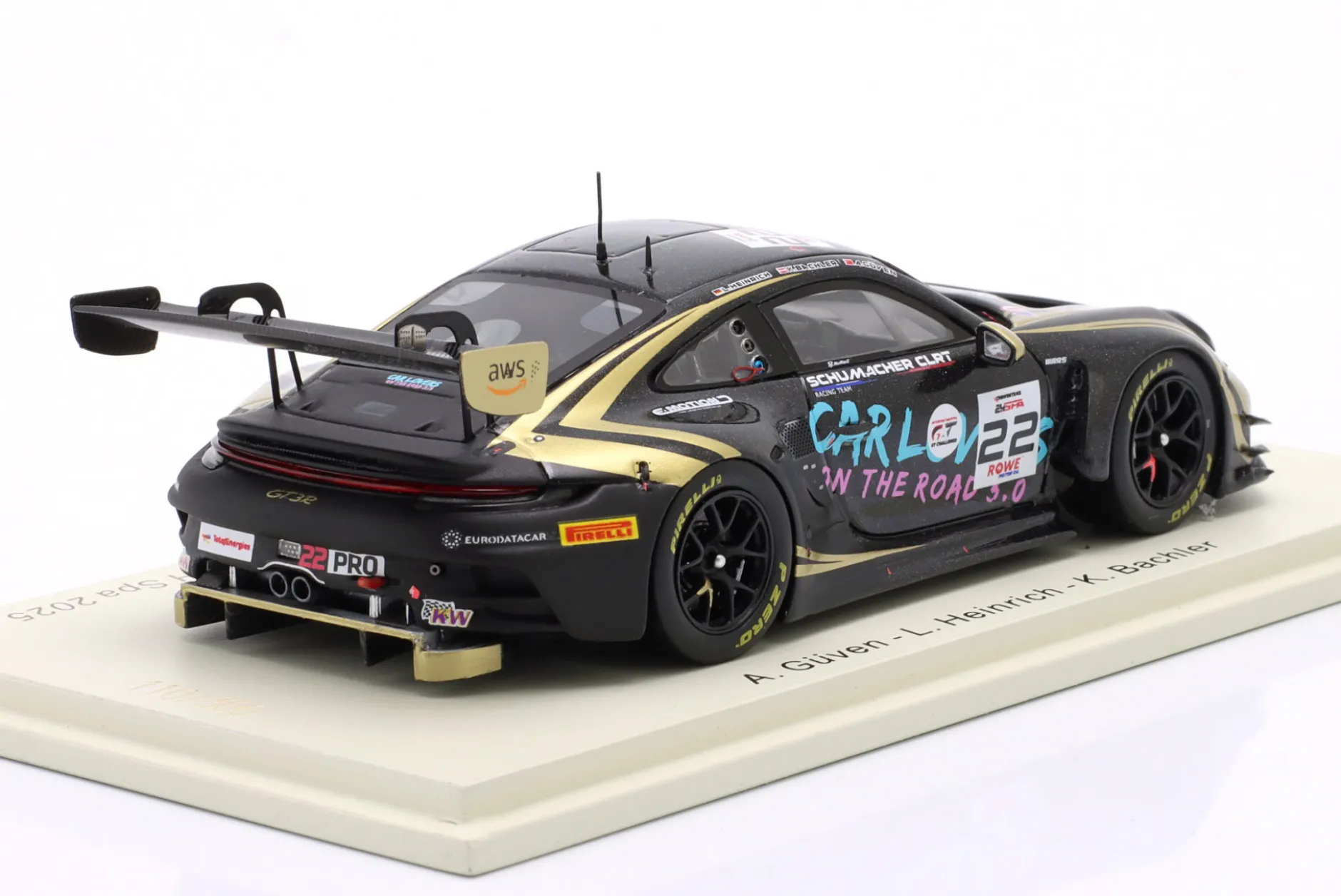 Porsche 911 GT3 R #22 24h Spa 2025 Schumacher CLRT 1:43 Spark