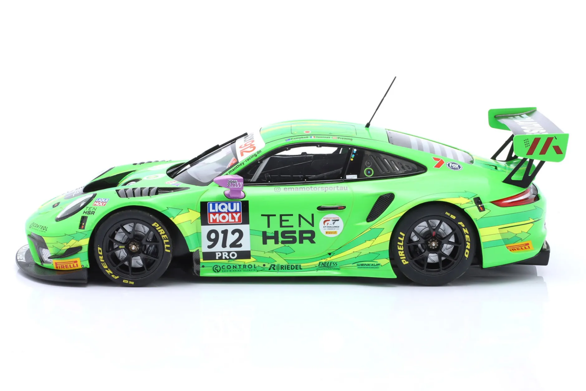 Porsche 911 GT3 R #912 2nd 12h Bathurst 2023 Manthey EMA 1:18 Minichamps