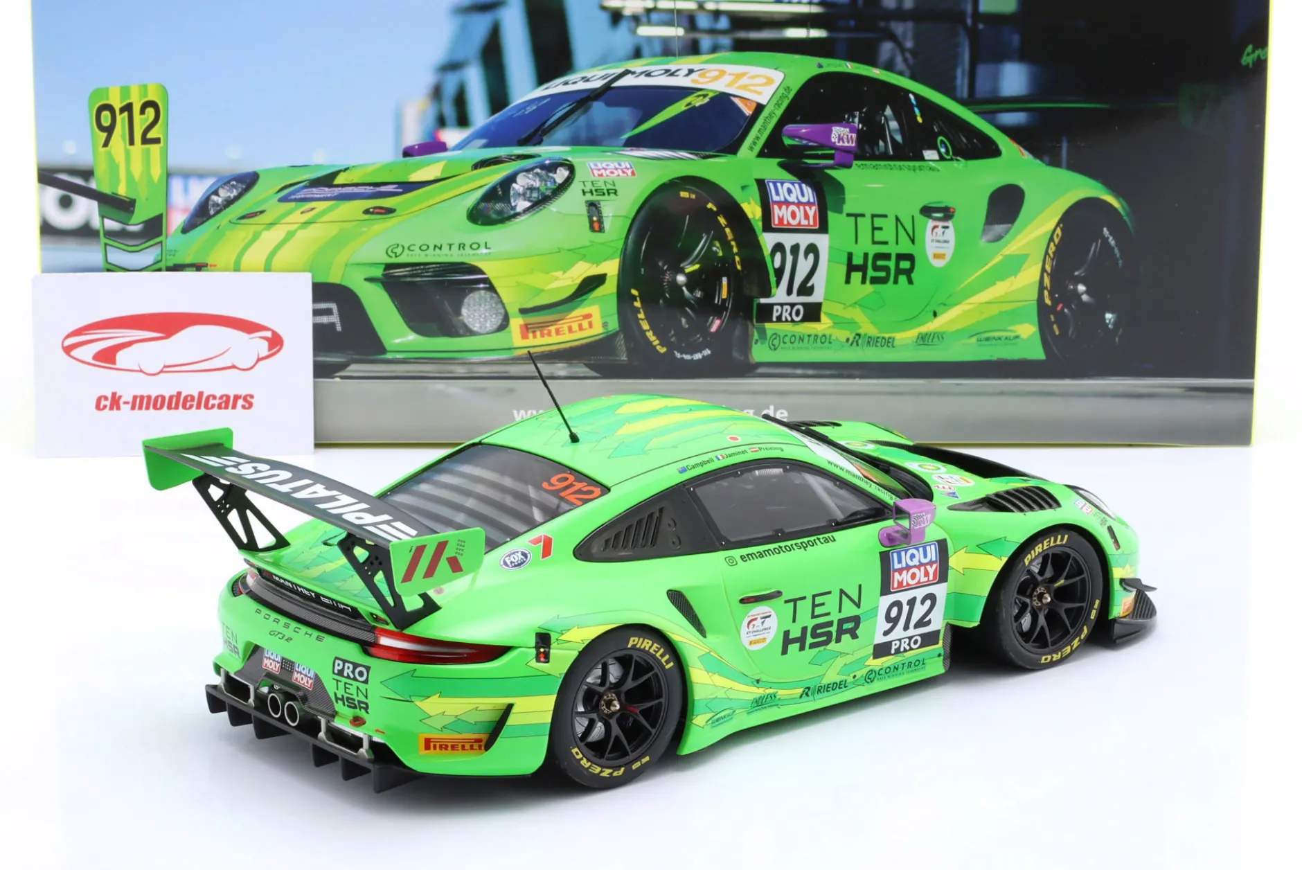 Porsche 911 GT3 R #912 2nd 12h Bathurst 2023 Manthey EMA 1:18 Minichamps