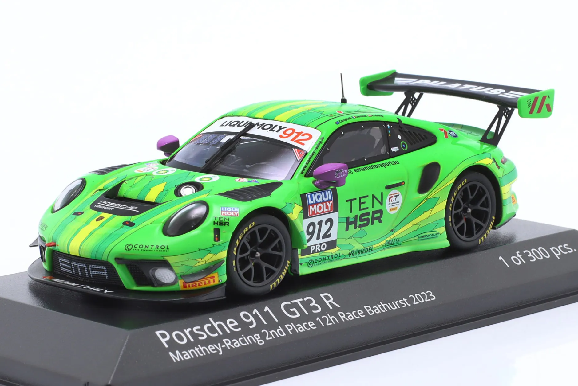 Porsche 911 GT3 R #912 2nd 12h Bathurst 2023 Manthey EMA 1:43 Minichamps