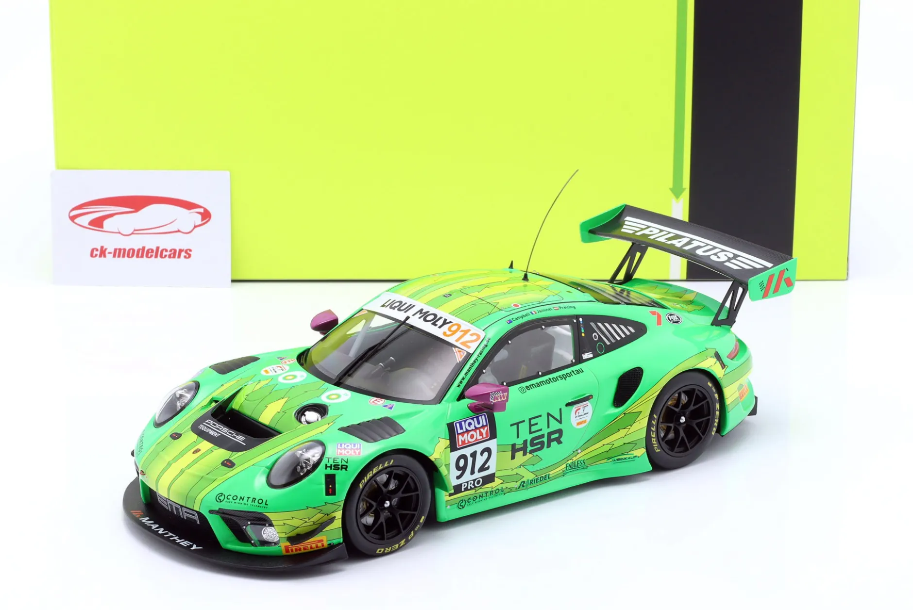Porsche 911 GT3 R #912 2nd 12h Bathurst 2023 Manthey EMA 1:18 Ixo