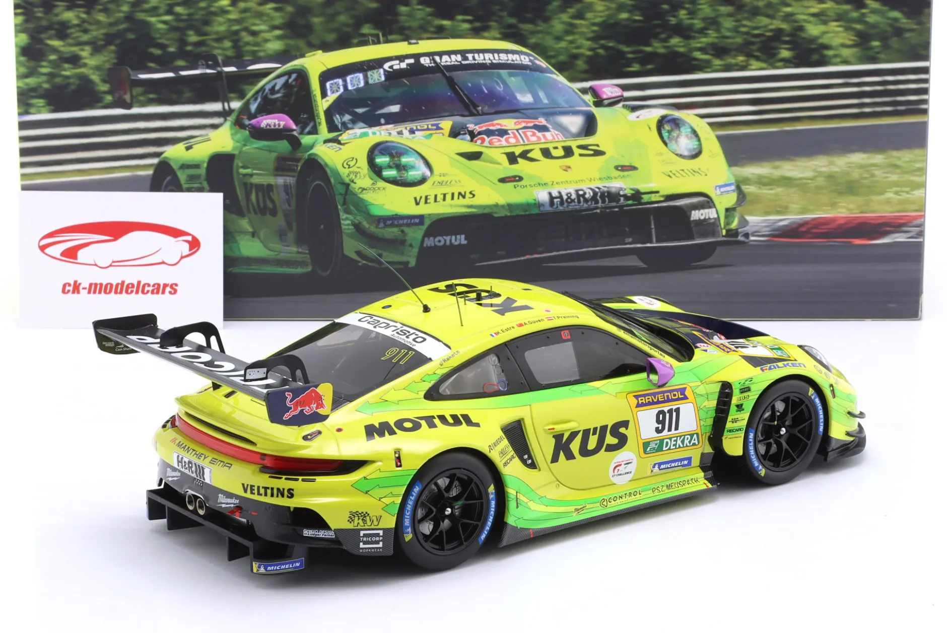 Porsche 911 GT3 R #911 2nd 24h Nürburgring 2025 Manthey Grello 1:18 Ixo