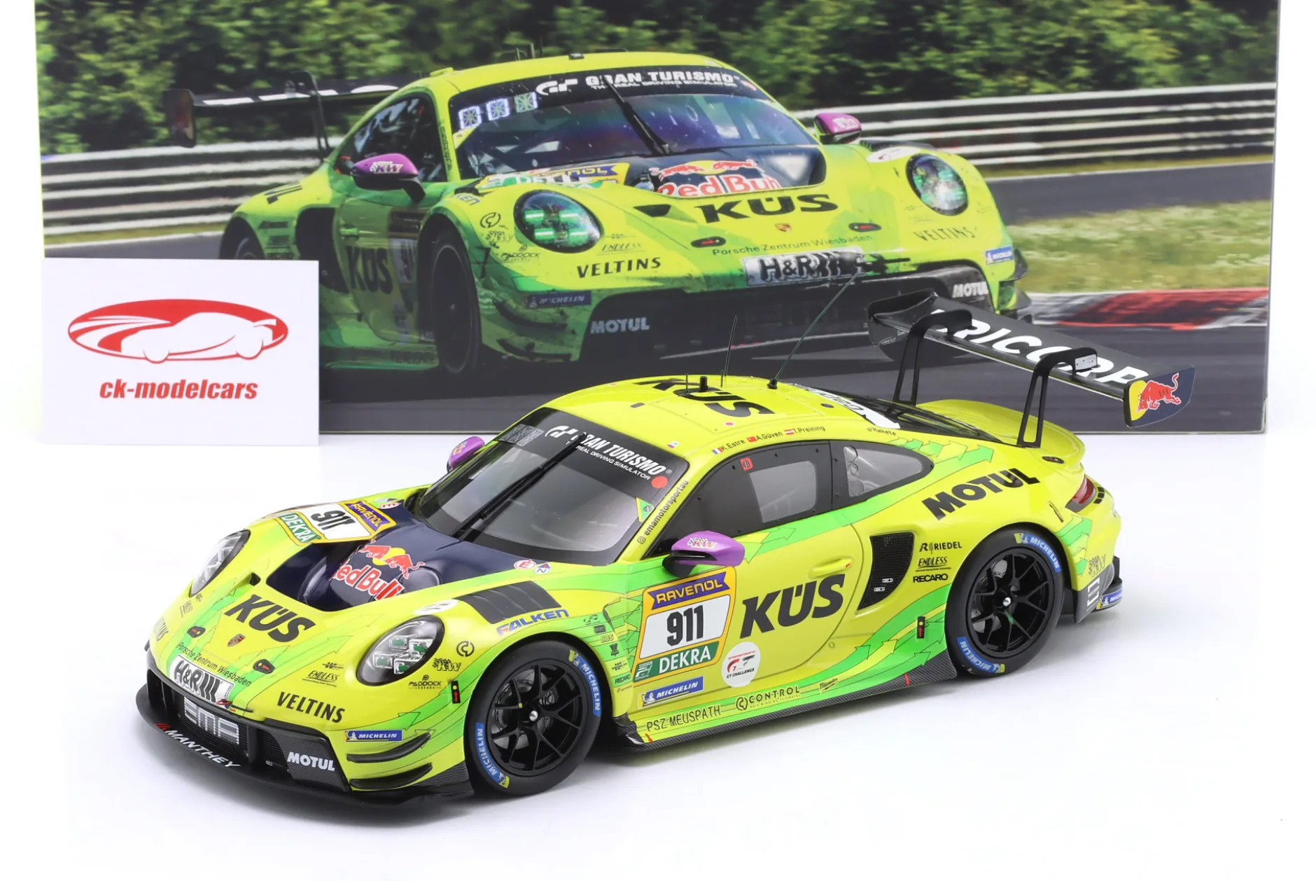 Porsche 911 GT3 R #911 2nd 24h Nürburgring 2025 Manthey Grello 1:18 Ixo