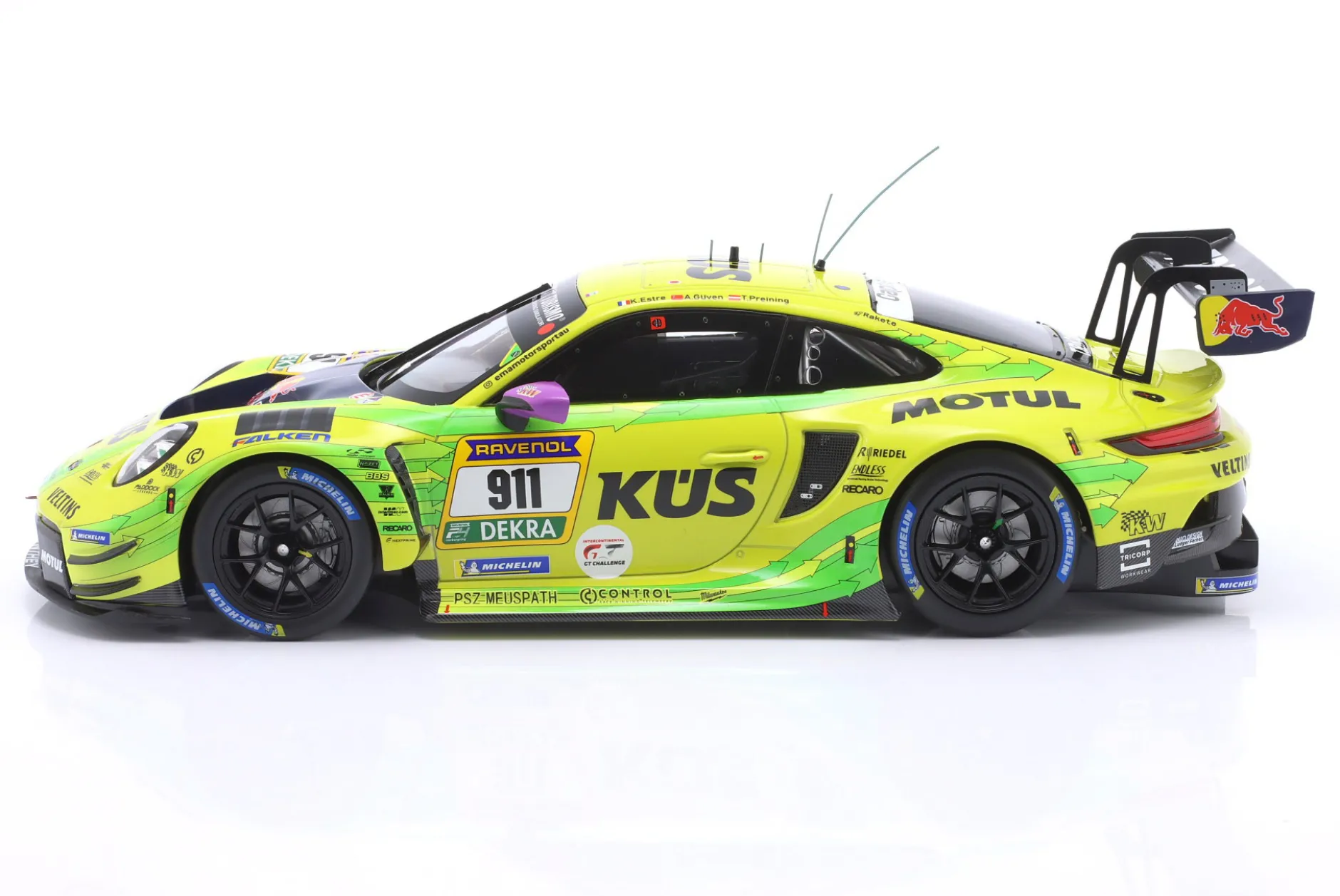 Porsche 911 GT3 R #911 2nd 24h Nürburgring 2025 Manthey Grello 1:18 Ixo