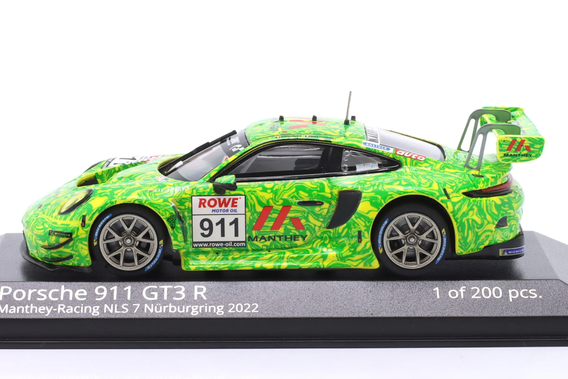 Porsche 911 GT3 R #911 NLS 7 Nürburgring 2022 Manthey-Racing 1:43 Minichamps