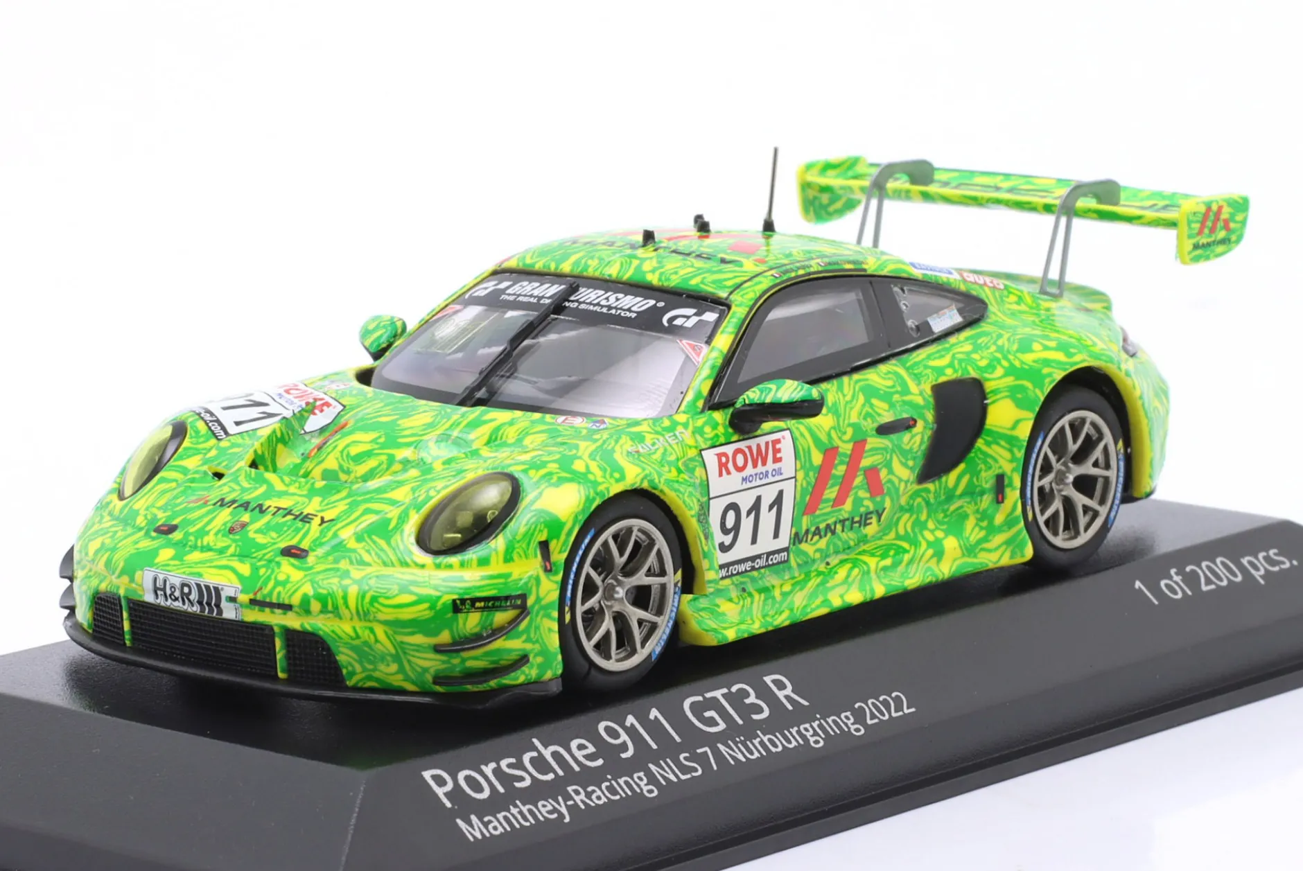 Porsche 911 GT3 R #911 NLS 7 Nürburgring 2022 Manthey-Racing 1:43 Minichamps