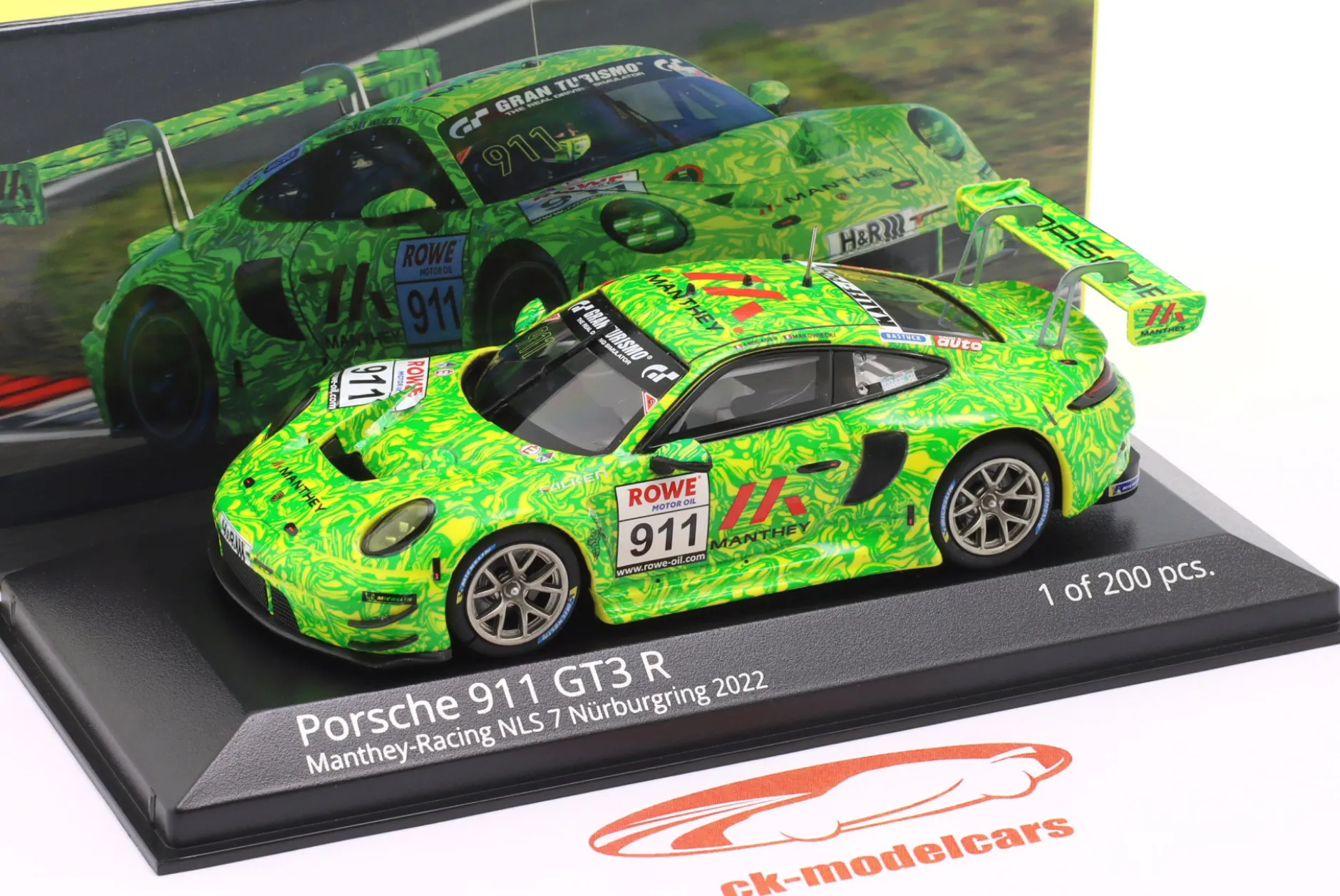 Porsche 911 GT3 R #911 NLS 7 Nürburgring 2022 Manthey-Racing 1:43 Minichamps