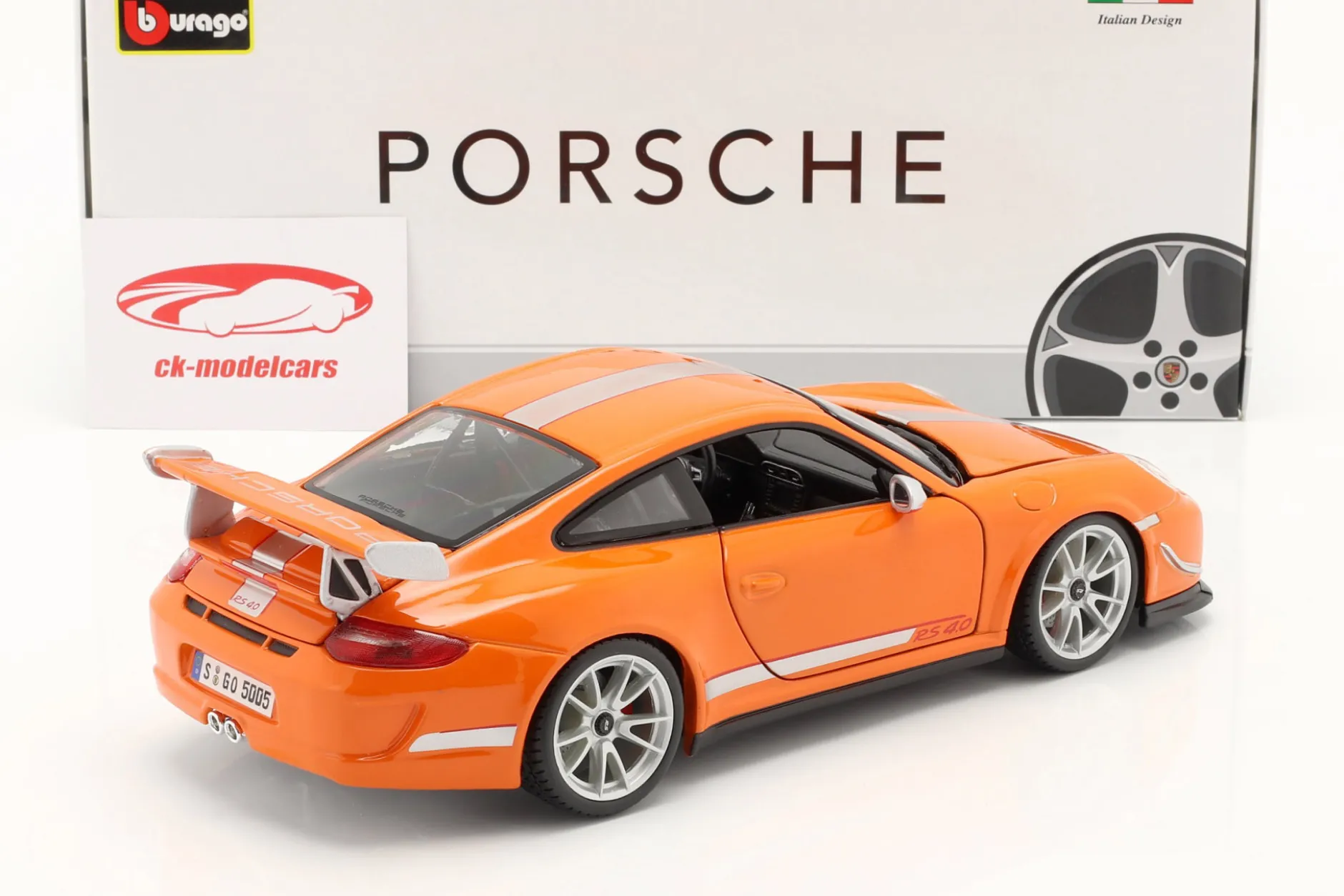 Porsche 911 (997) GT3 RS 4.0 Baujahr 2012 orange 1:18 Bburago