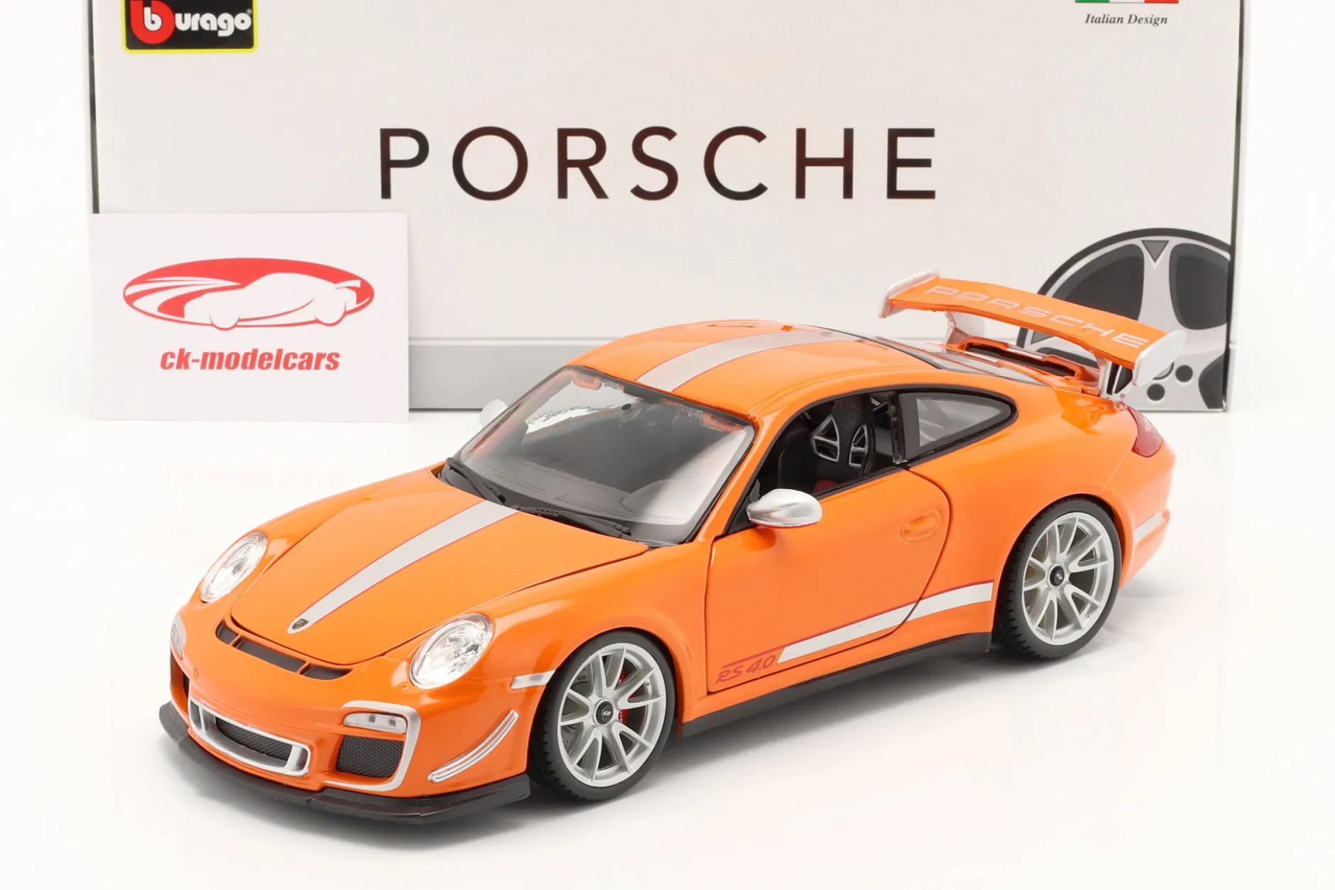 Porsche 911 (997) GT3 RS 4.0 Baujahr 2012 orange 1:18 Bburago