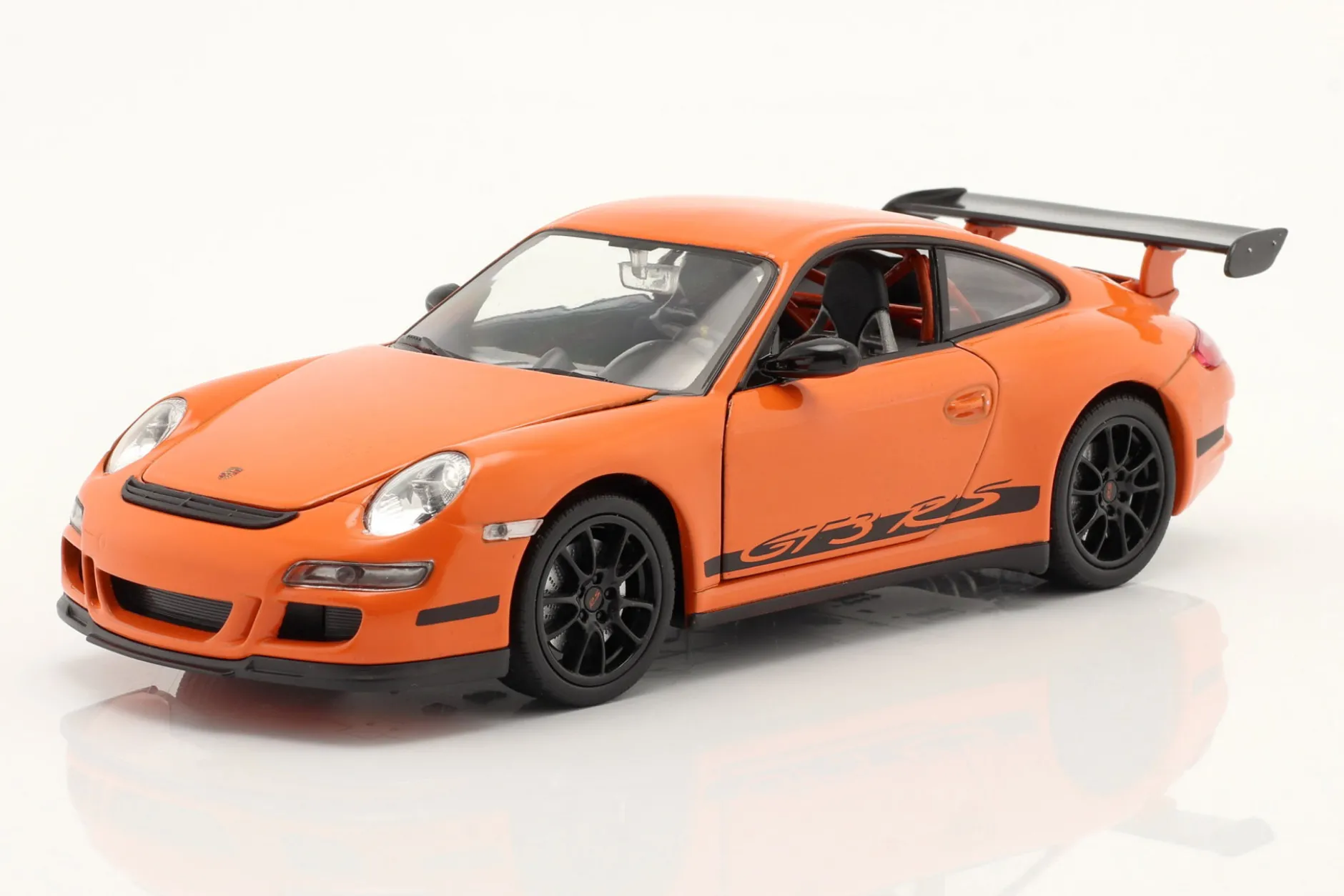 Porsche 911 (997) GT3 RS Baujahr 2007 orange / schwarz 1:24 Welly