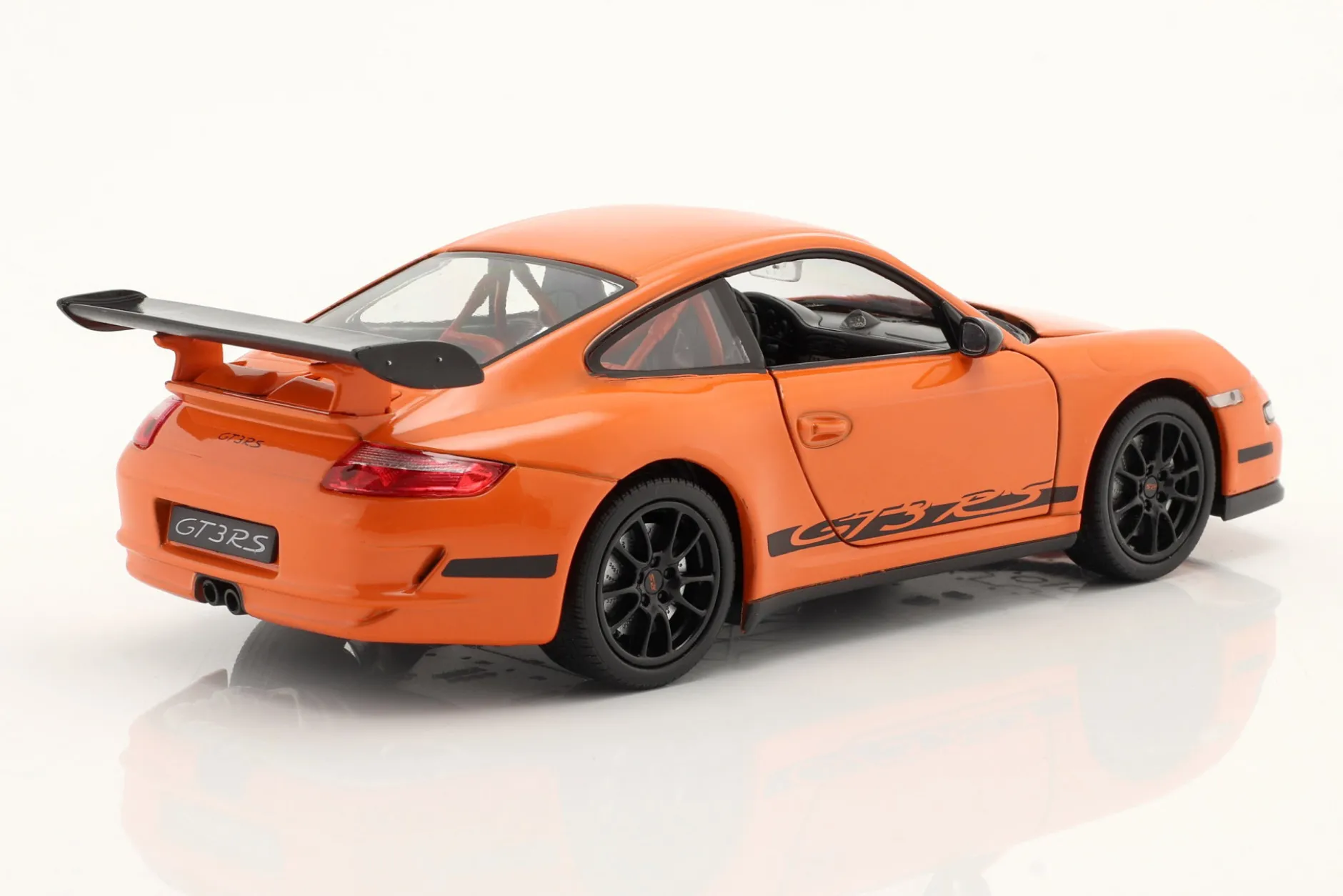 Porsche 911 (997) GT3 RS Baujahr 2007 orange / schwarz 1:24 Welly