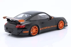 Porsche 911 (997) GT3 RS Baujahr 2007 schwarz / orange Felgen 1:18 Minichamps