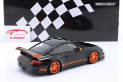 Porsche 911 (997) GT3 RS Baujahr 2007 schwarz / orange Felgen 1:18 Minichamps