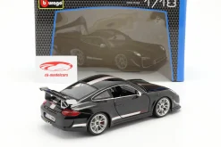 Porsche 911 (997) GT3 RS 4.0 Baujahr 2011 schwarz / silber 1:18 Bburago