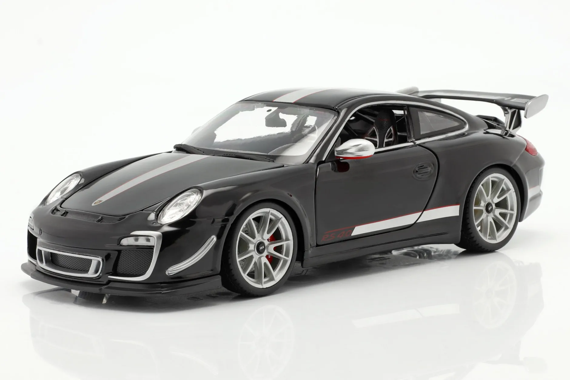 Porsche 911 (997) GT3 RS 4.0 Baujahr 2011 schwarz / silber 1:18 Bburago