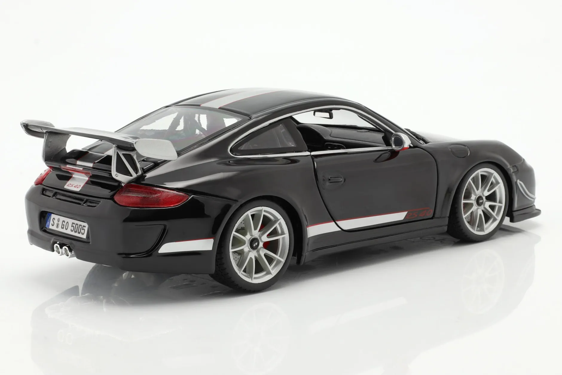 Porsche 911 (997) GT3 RS 4.0 Baujahr 2011 schwarz / silber 1:18 Bburago