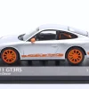 Porsche 911 (997.1) GT3 RS Baujahr 2006 silber / orange 1:43 Minichamps