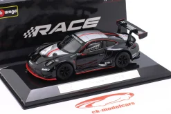 Porsche 911 (992) GT3 R schwarz / silber 1:43 Bburago