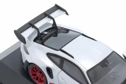 Porsche 911 (992) GT3 RS eisgrau metallic / pyro rot 1:43 Spark