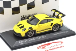 Porsche 911 (992) GT3 RS 2023 gelb / goldene Felgen 1:43 Minichamps