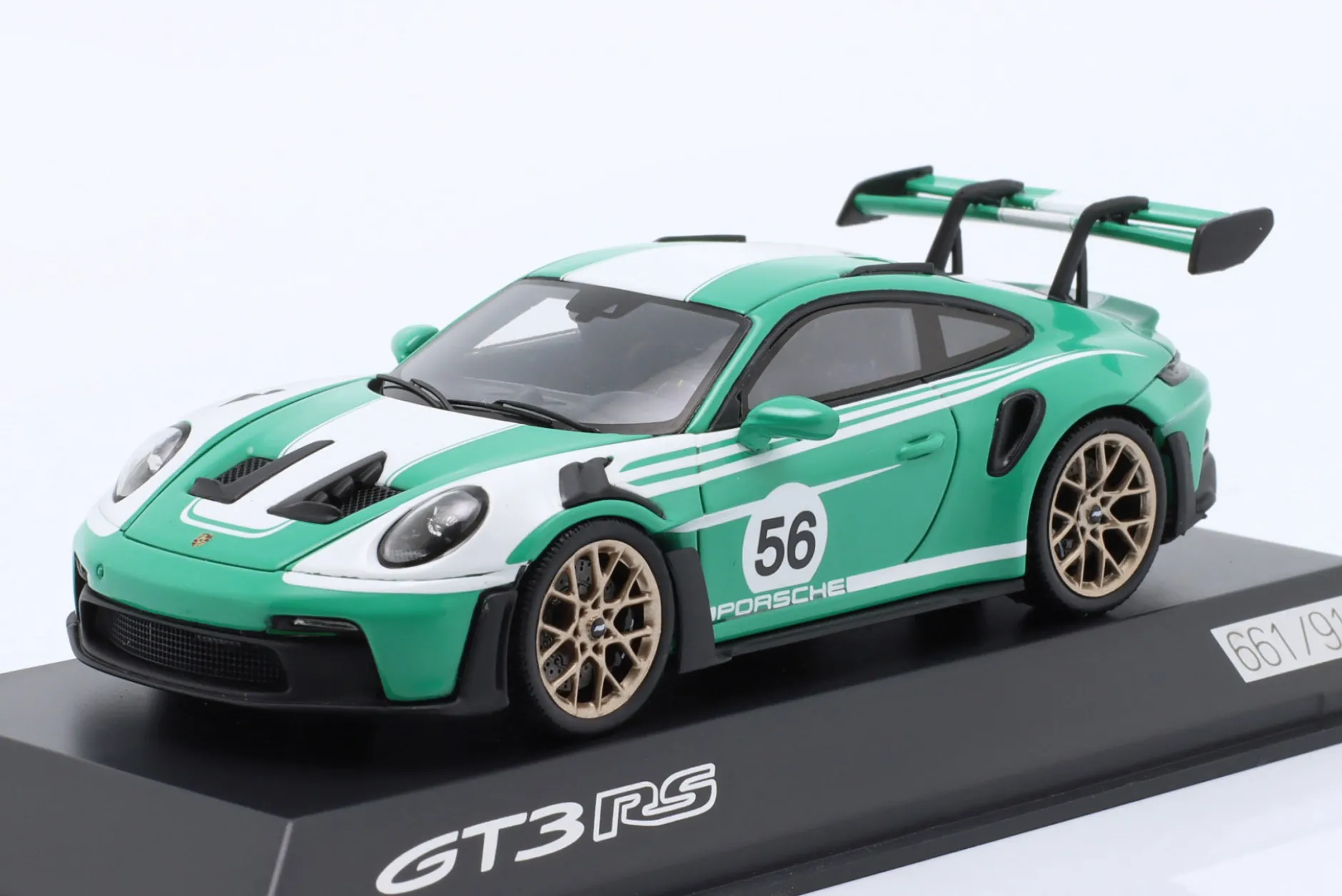 Porsche 911 (992) GT3 RS #56 grün / weiß 1:43 Spark