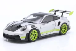 Porsche 911 (992) GT3 RS GT-silbermetallic / acidgrün 1:18 Norev