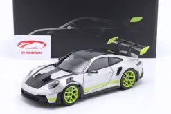 Porsche 911 (992) GT3 RS GT-silbermetallic / acidgrün 1:18 Norev