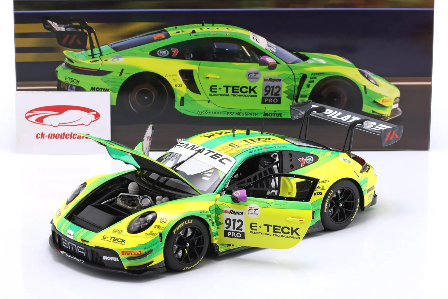 Porsche 911 GT3 R #912 Sieger 12h Bathurst 2024 Manthey Grello 1:18 Minichamps