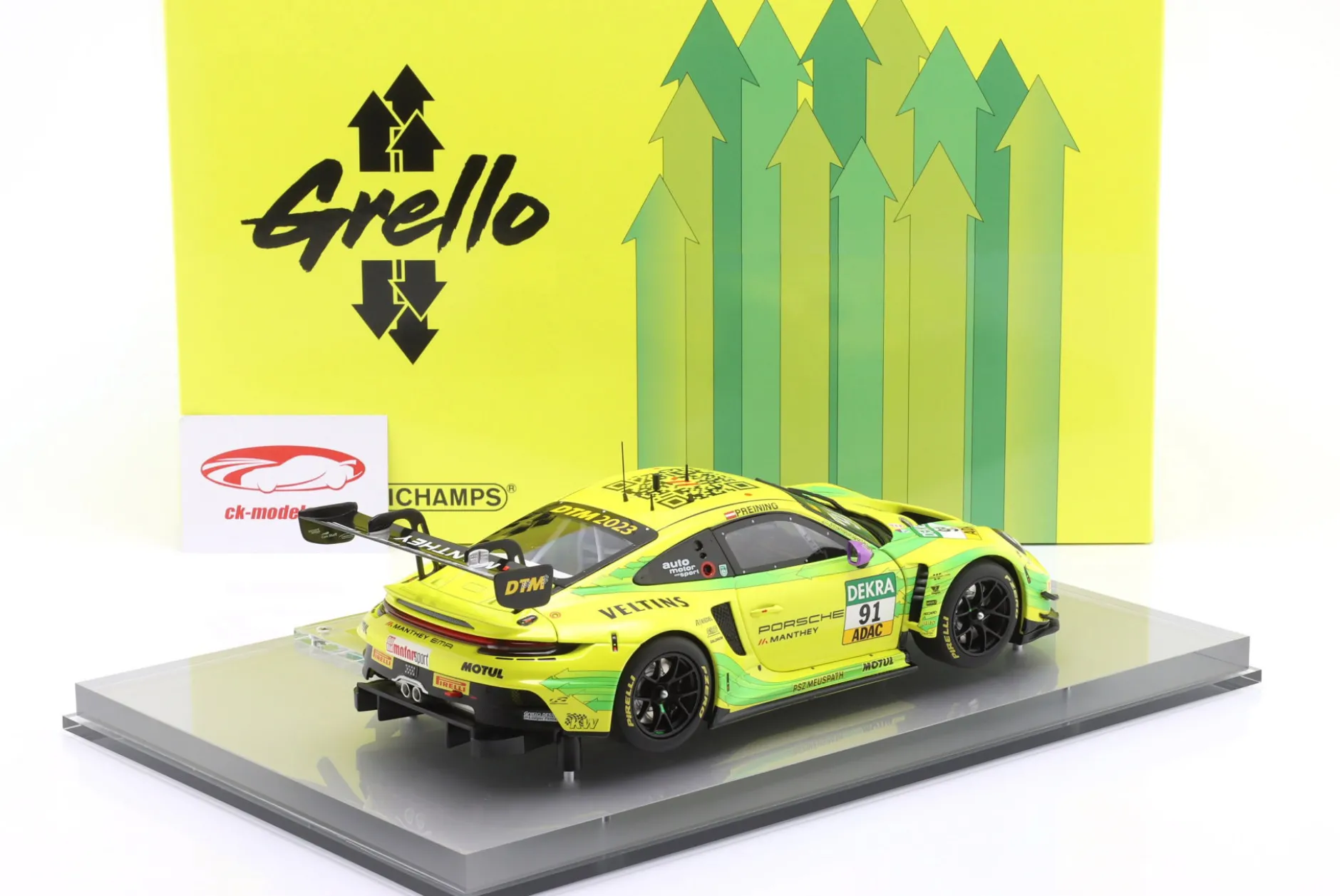 Porsche 911 GT3 R #91 Sieger Hockenheim DTM Champion 2023 Preining 1:18 Minichamps