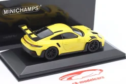 Porsche 911 (992) GT3 RS 2023 racing gelb / schwarze Felgen 1:43 Minichamps
