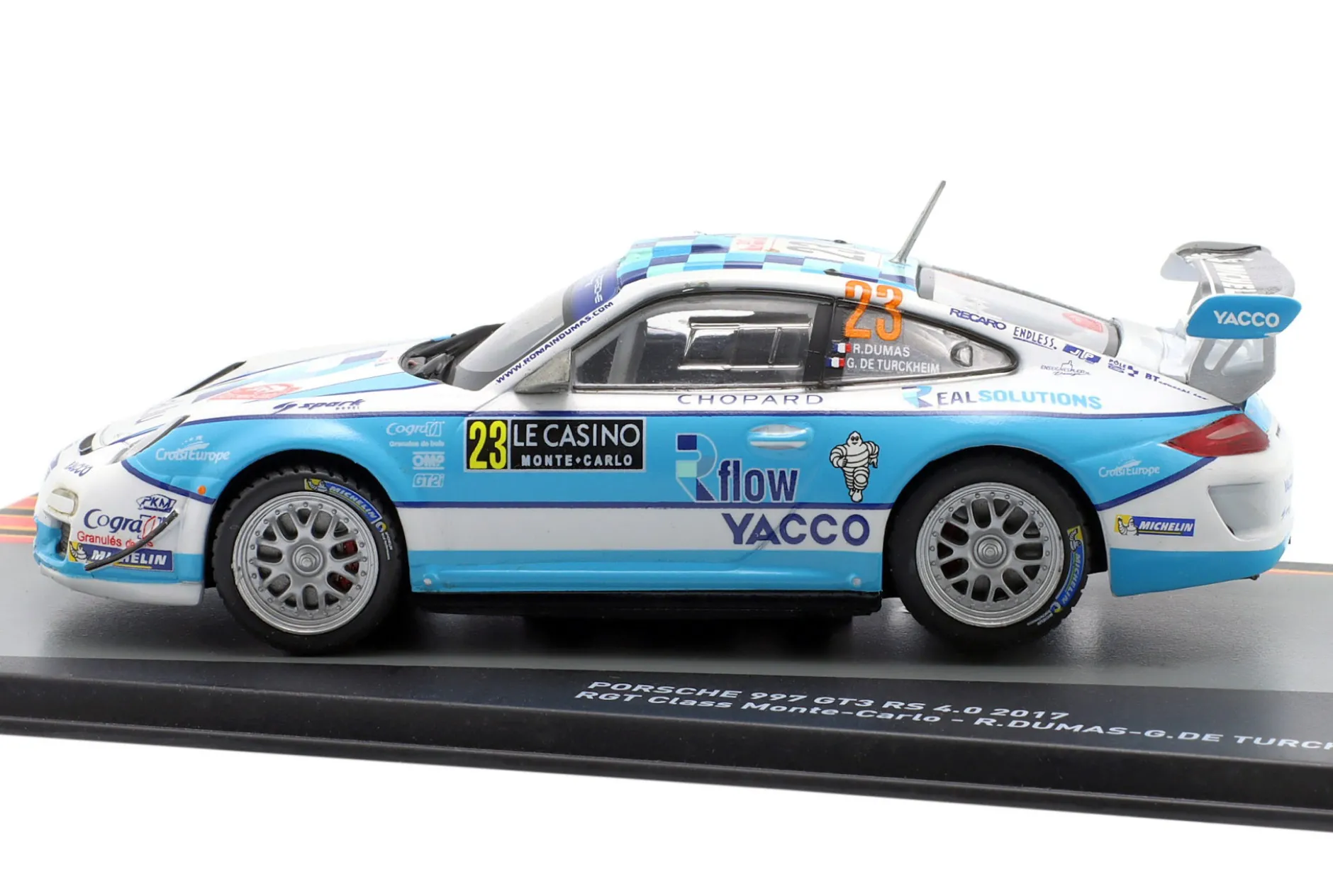 Porsche 997 GT3 RS #23 Rallye Monte Carlo 2017 Dumas, De Turckheim 1:43 Altaya