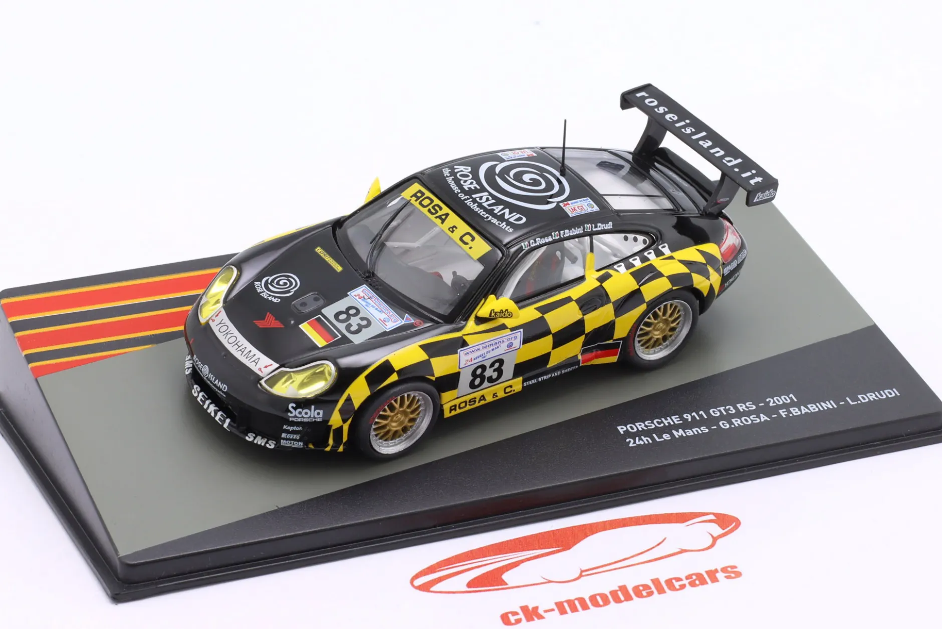 Porsche 911 GT3 RS #83 6th 24h LeMans 2001 Drudi, Babini, Rosa 1:43 Altaya