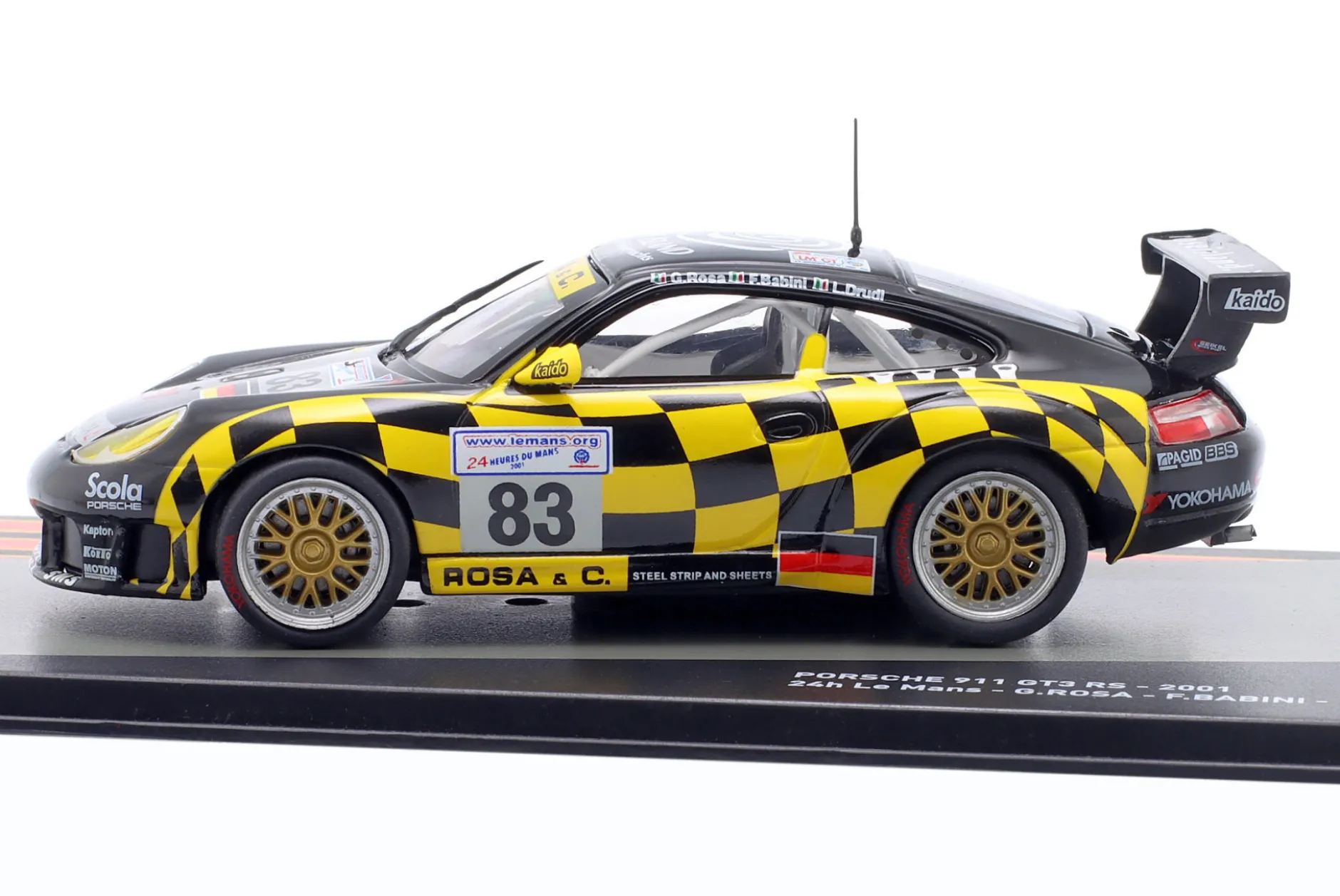 Porsche 911 GT3 RS #83 6th 24h LeMans 2001 Drudi, Babini, Rosa 1:43 Altaya