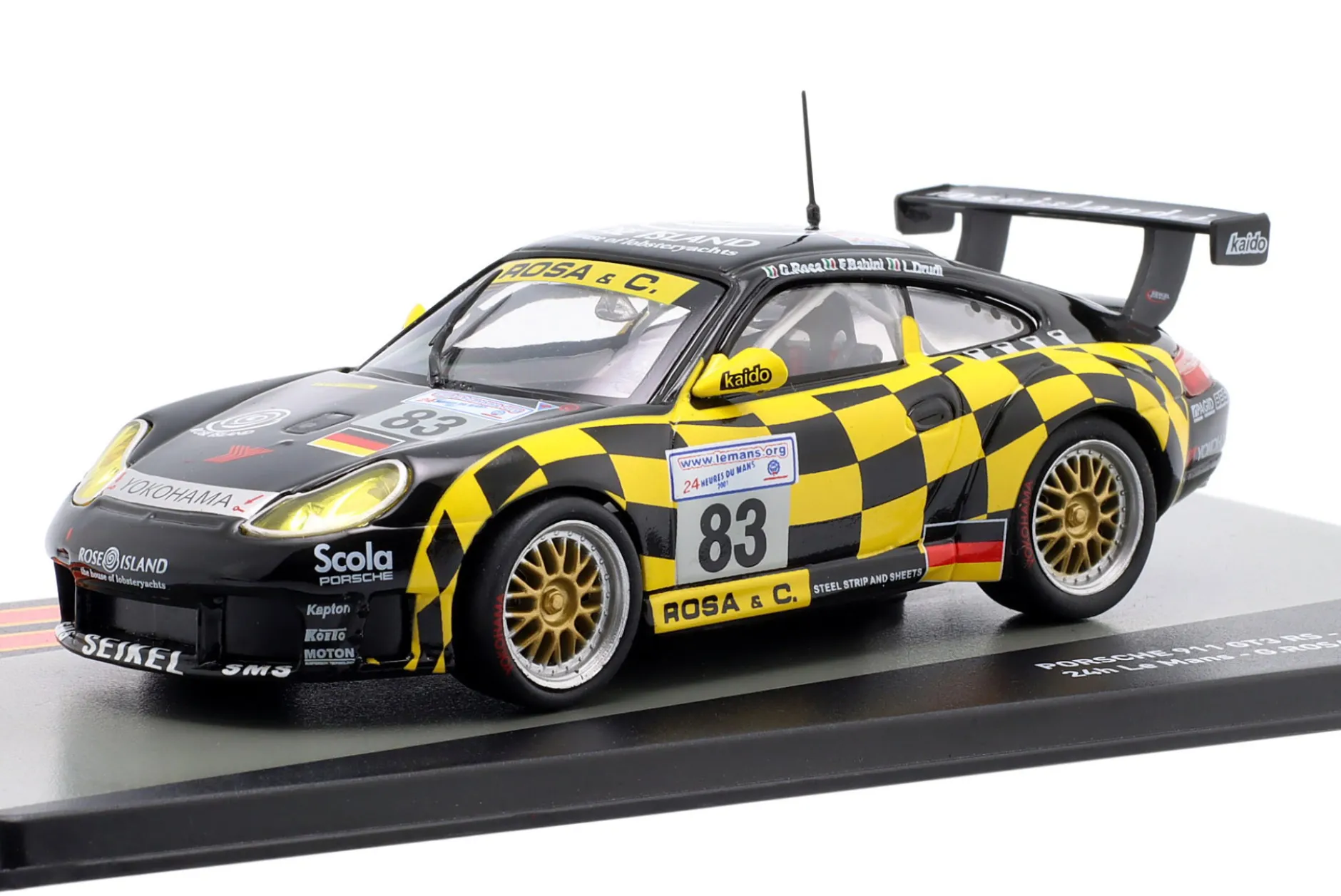 Porsche 911 GT3 RS #83 6th 24h LeMans 2001 Drudi, Babini, Rosa 1:43 Altaya