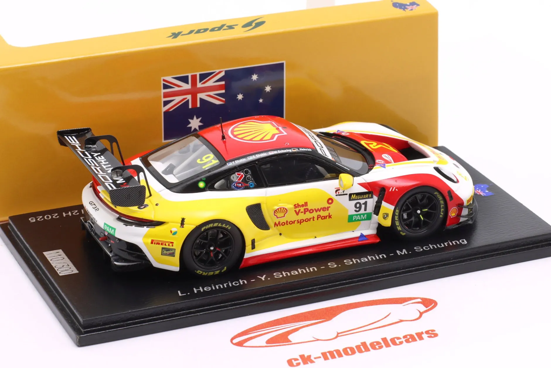 Porsche 911 GT3 R #91 10th 12h Bathurst 2025 The Bend Motorsport Park 1:43 Spark