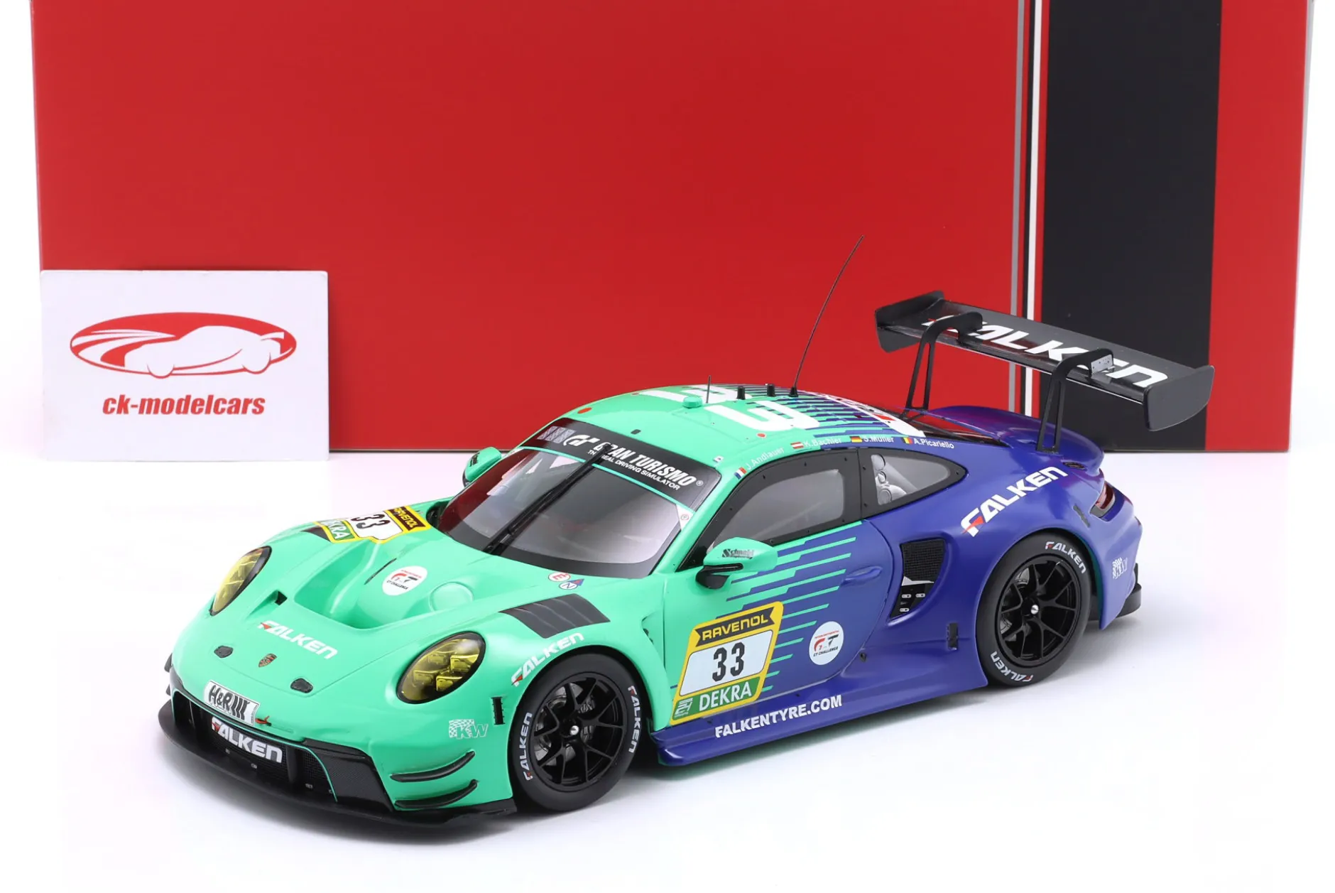 Porsche 911 GT3 R #33 6th 24h Nürburgring 2024 Falken Motorsports 1:18 Ixo
