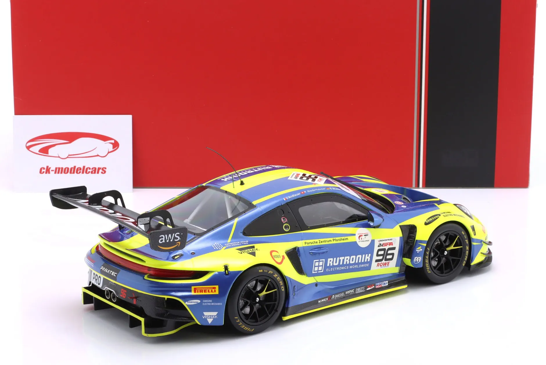 Porsche 911 (992) GT3 R #96 9th 24h Spa 2024 Rutronik Racing 1:18 Ixo