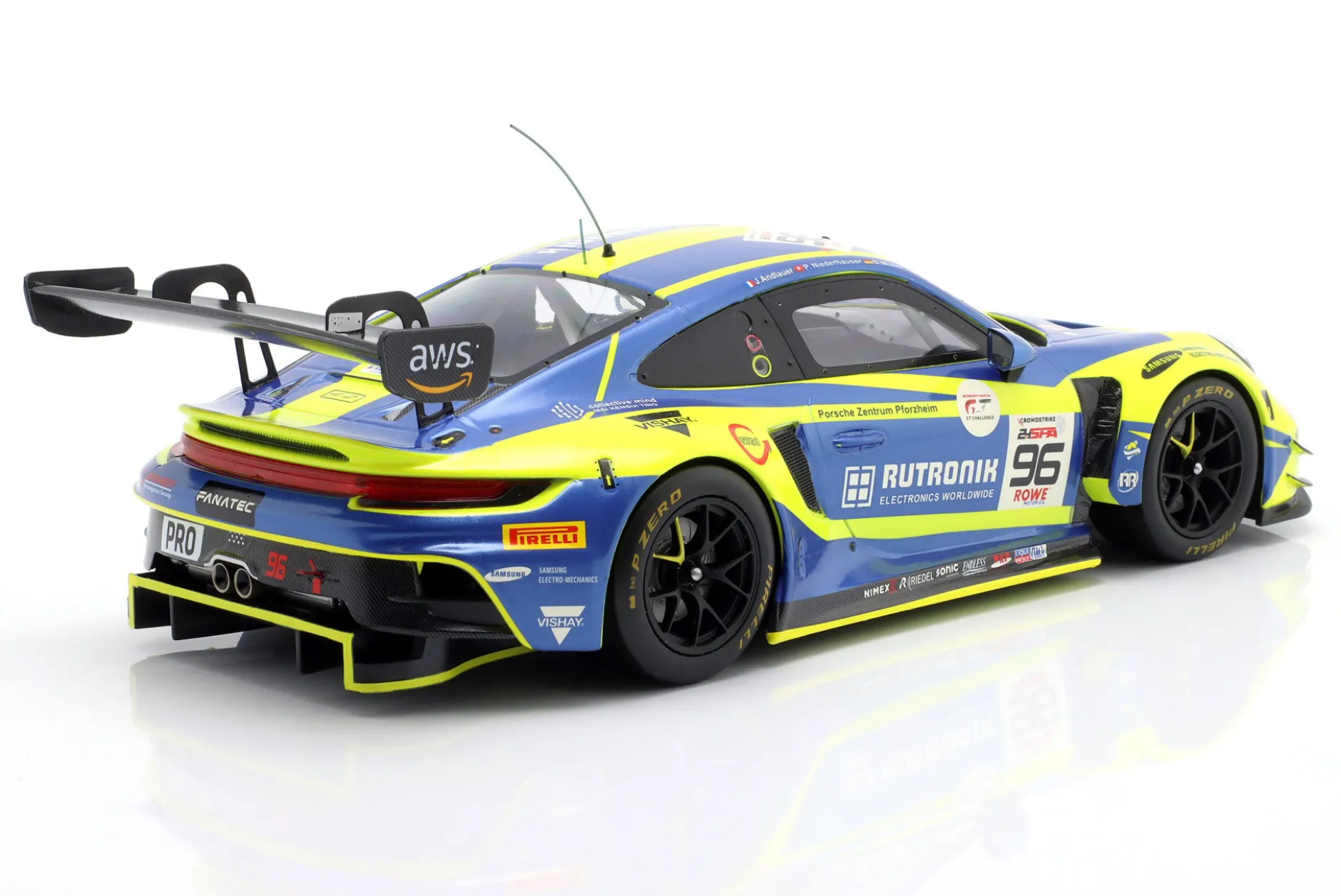 Porsche 911 (992) GT3 R #96 9th 24h Spa 2024 Rutronik Racing 1:18 Ixo