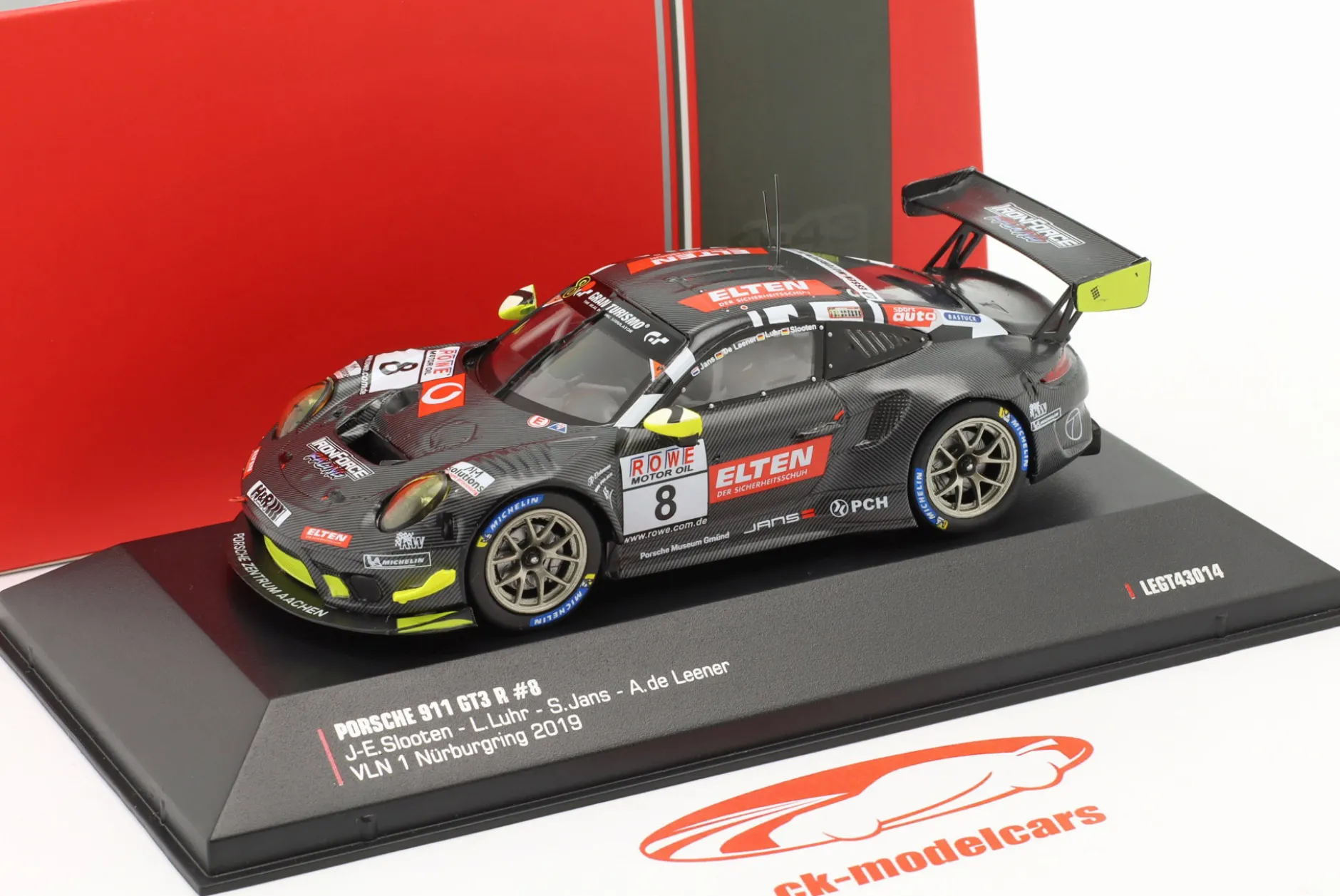 Porsche 911 GT3 R #8 VLN 1 Nürburgring 2019 Iron Force 1:43 Ixo