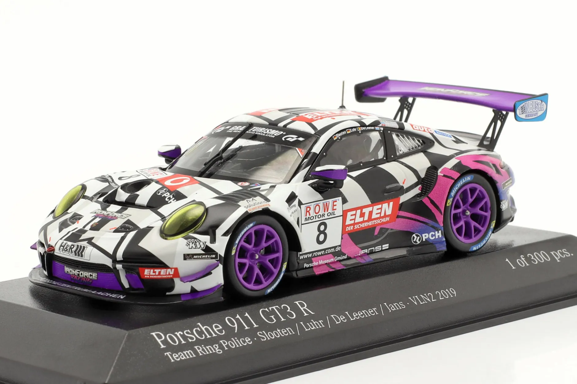 Porsche 911 GT3 R #8 VLN2 Nürburgring 2019 Iron Force 1:43 Minichamps