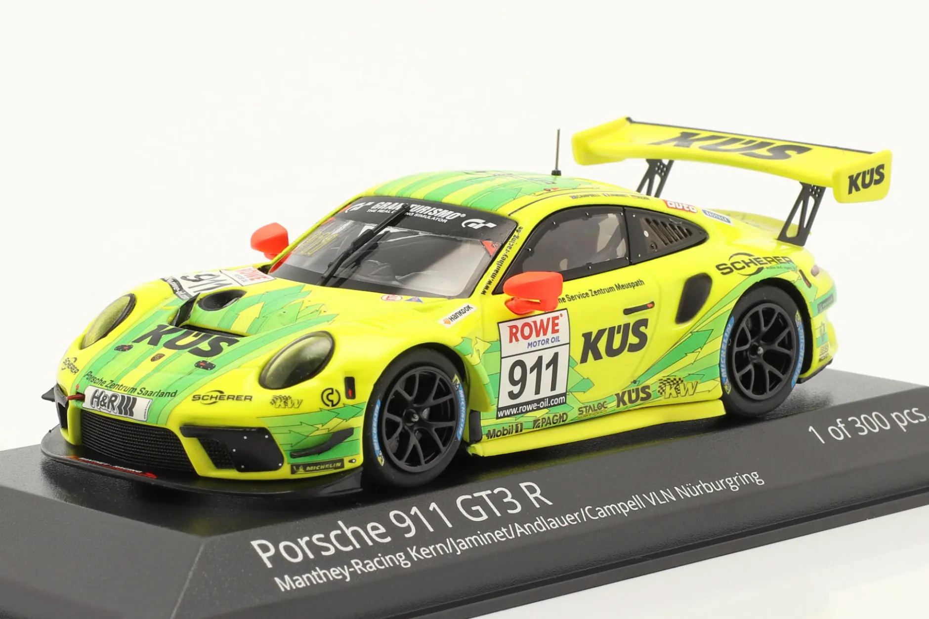 Porsche 911 GT3 R #911 VLN Nürburgring 2020 Manthey Grello 1:43 Minichamps