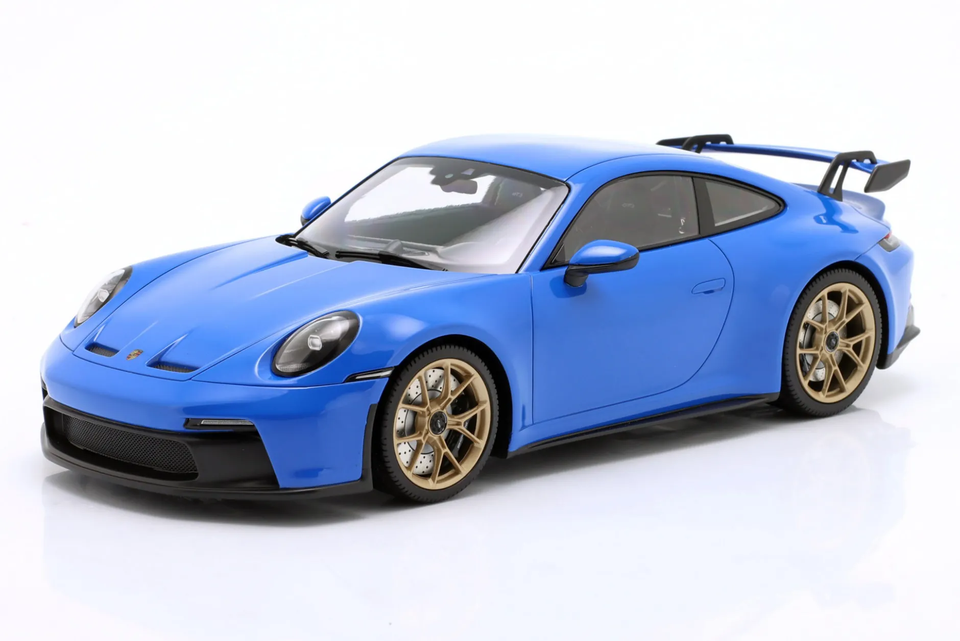 Porsche 911 (992) GT3 2021 sharkblue / goldene Felgen 1:18 Minichamps