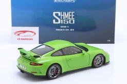 Porsche 911 (991) GT3 SHMEE 150 Baujahr 2018 gelb grün 1:18 Minichamps
