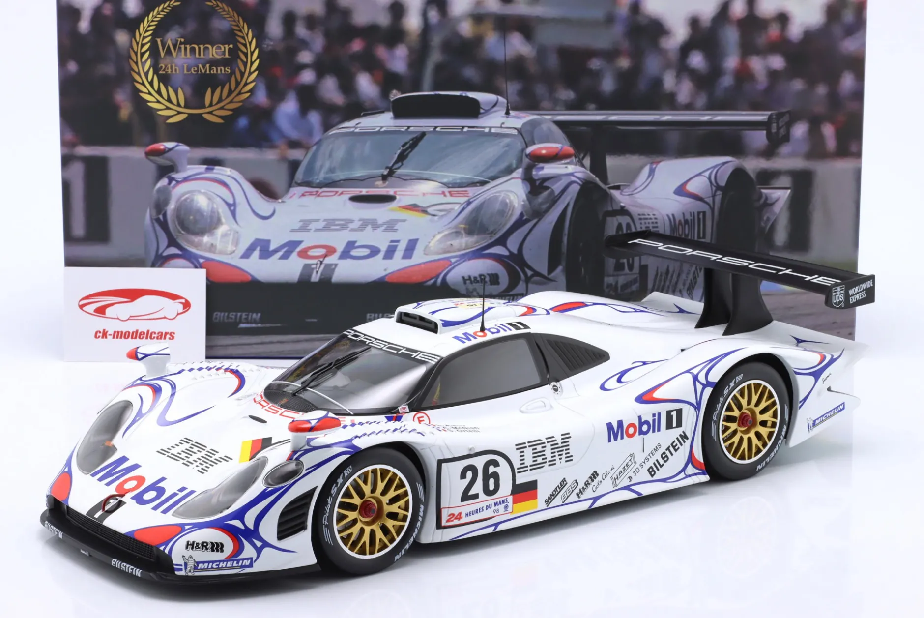 Porsche 911 GT1 #26 Sieger 24h LeMans 1998 McNish, Aiello, Ortelli 1:12 WERK83