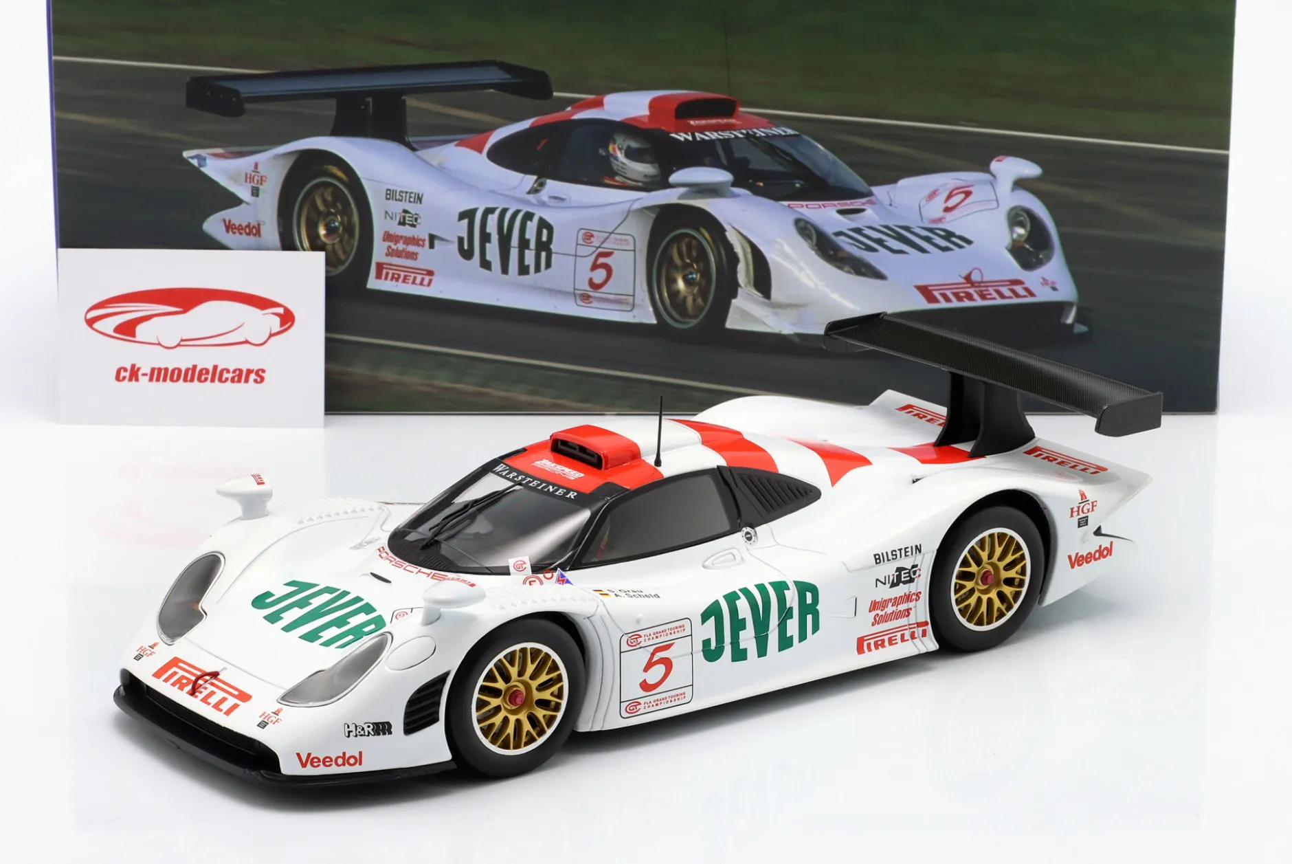 Porsche 911 GT1 #5 4th FIA GT-Championship Oschersleben 1998 1:18 WERK83