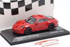 Porsche 911 (992) GT3 Touring 2021 indisch rot / schwarze Felgen 1:43 Minichamps