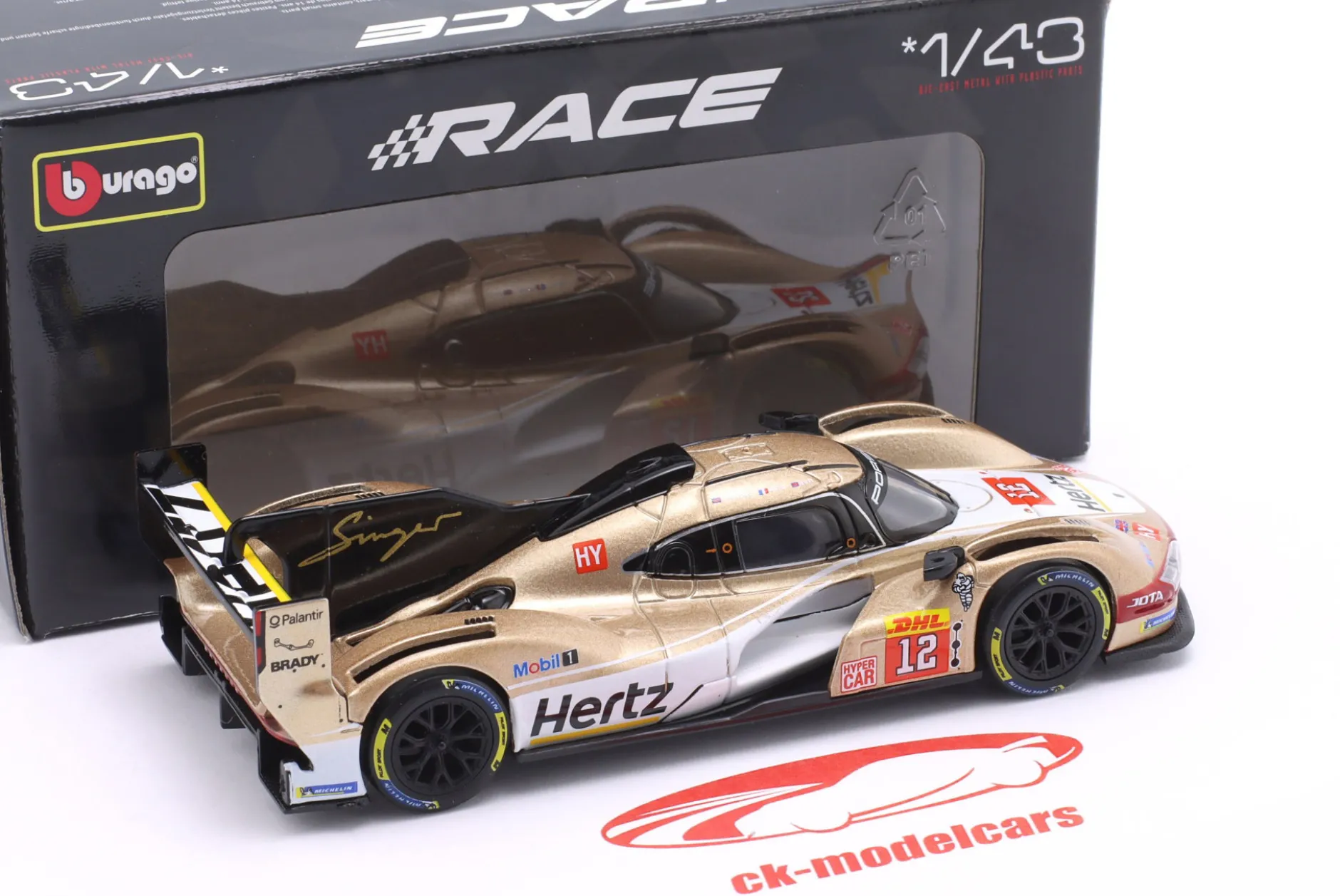 Porsche 963 #12 Hertz Team Jota FIA WEC 2024 Ilott, Stevens 1:43 Bburago