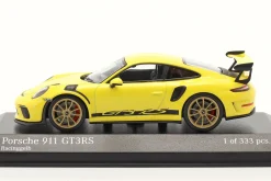Porsche 911 (991 II) GT3 RS 2018 racinggelb / goldene Felgen 1:43 Minichamps