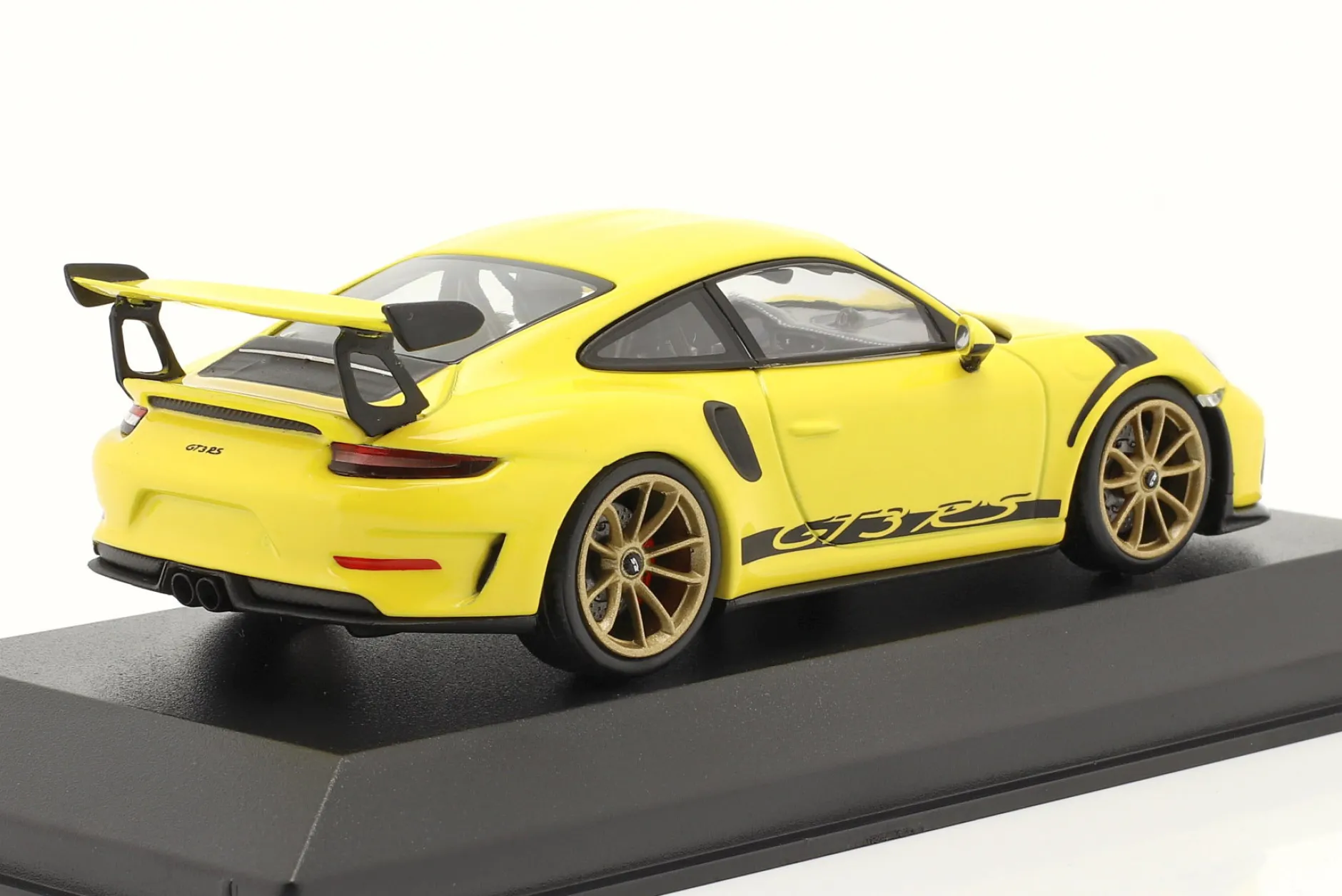 Porsche 911 (991 II) GT3 RS 2018 racinggelb / goldene Felgen 1:43 Minichamps