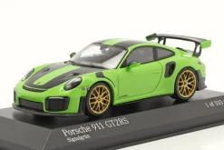 Porsche 911 (991 II) GT2 RS Weissach Package 2018 signalgrün / goldene Felgen 1:43 Minichamps